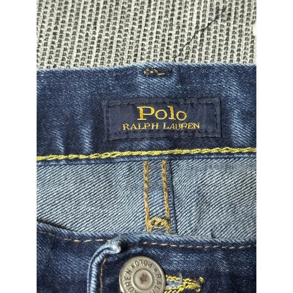 Polo Ralph Lauren Hampton Relaxed Straight Mens Jeans 44x32 Blue Denim‎
